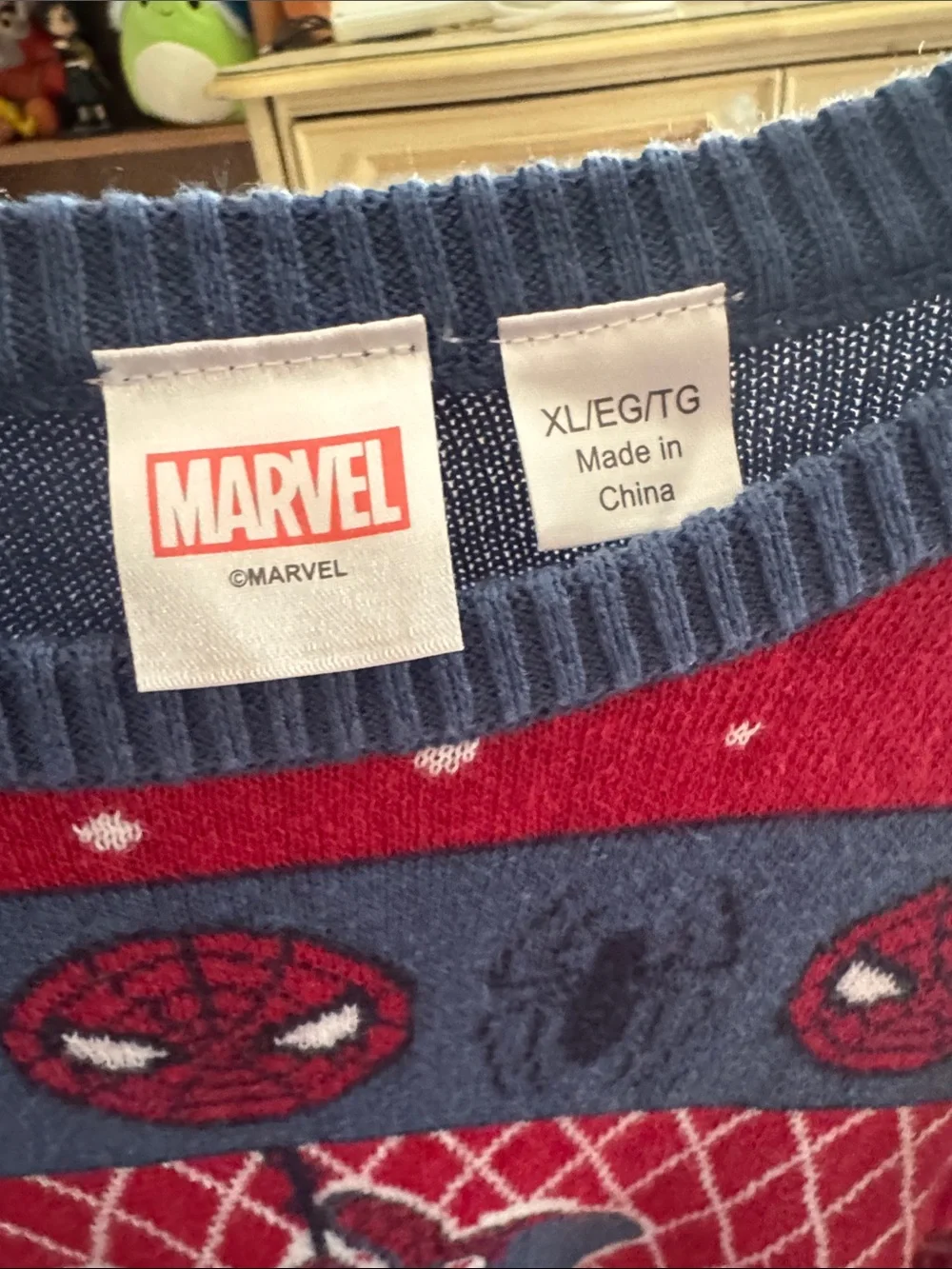 Marvel Spider-Man Crewneck Sweater Boys XL SPIDERMAN